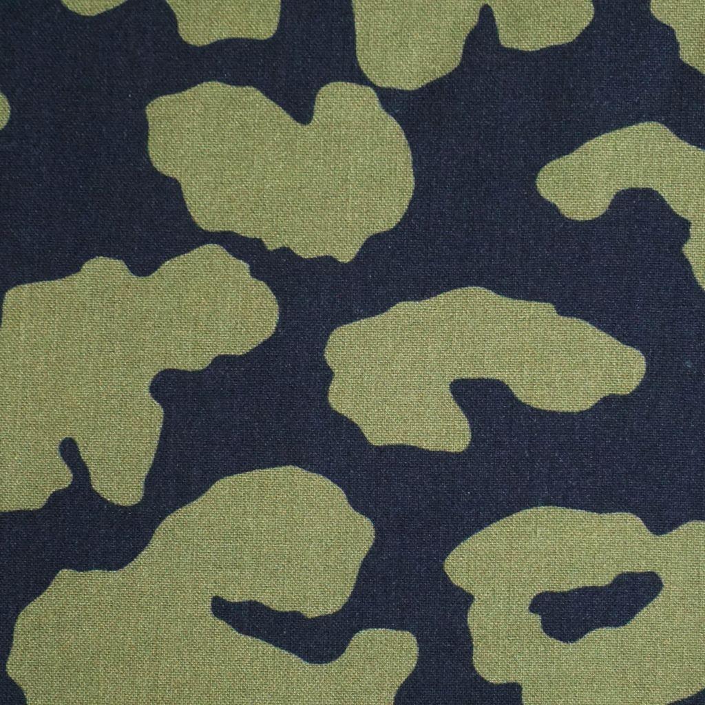 Viskose Druck Leo Animalprint schwarz olivgrün
